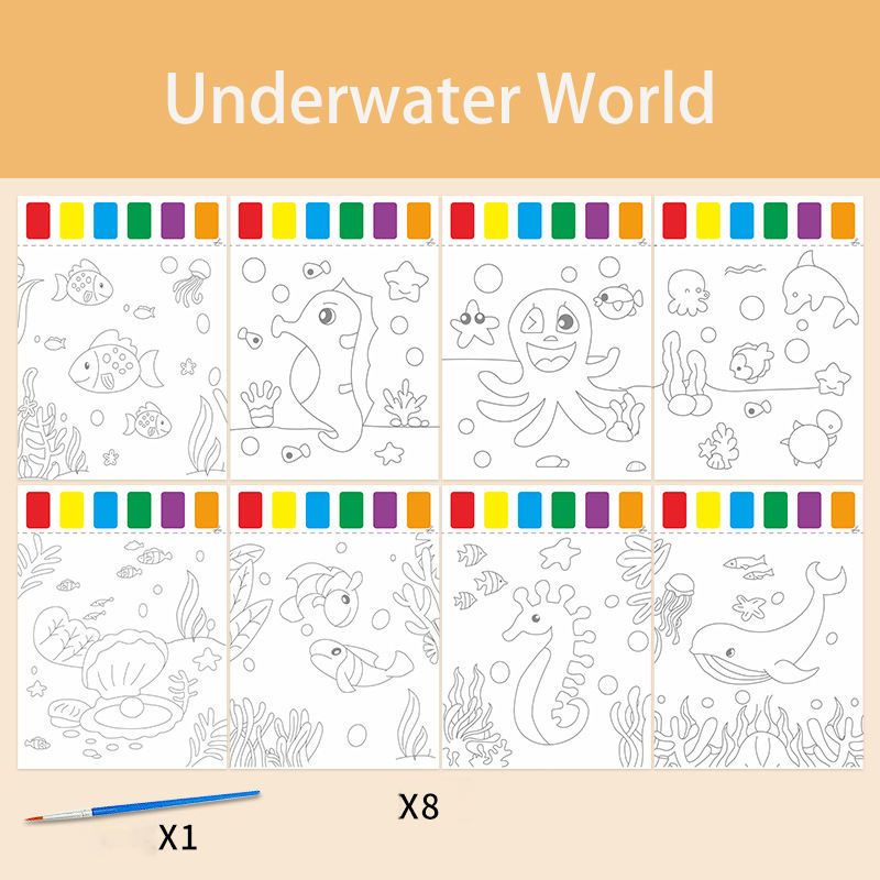 8 pcs Underwater World