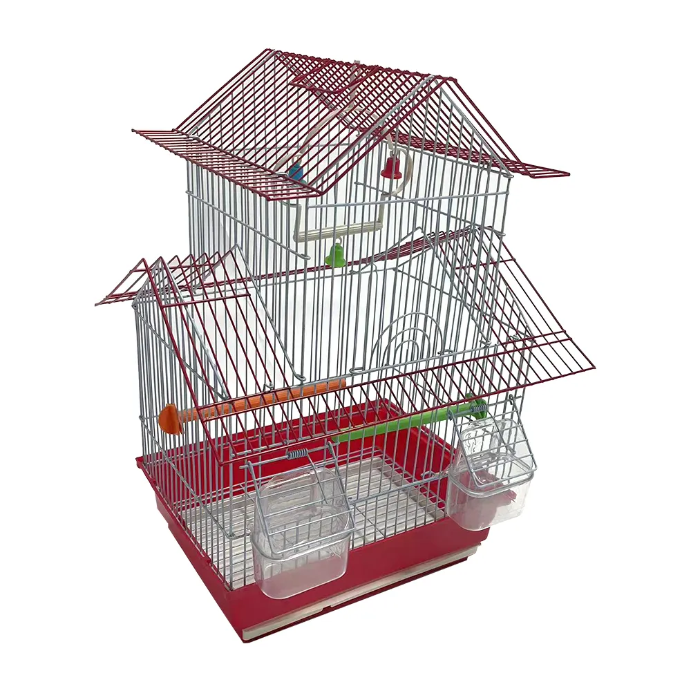 A2104 LargeCage para canarios, periquitos y pequeños pájaros exóticos con fondo de plástico