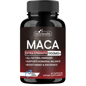 Biochealth Private Label Maca Root <strong>Capsules</strong> + Korean <strong>Panax</strong> Ginseng - Black + Red Maca Root Extract Ginseng <strong>Capsules</strong> Supplements - Product Image 1