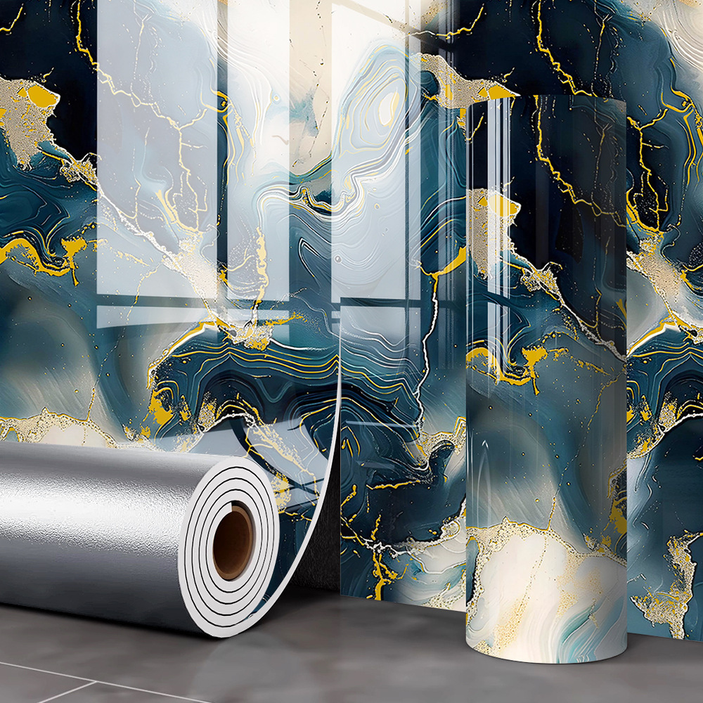 Ink blue gilt-cst097-120cm wide3m long