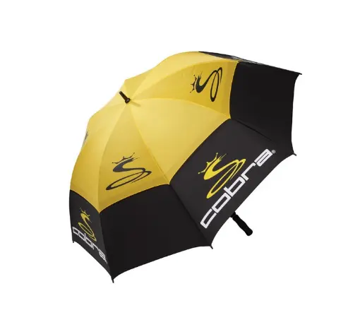 Sarı çift siyah gölgelik GOLF şemsiyesi 68 "ULTRA geniş