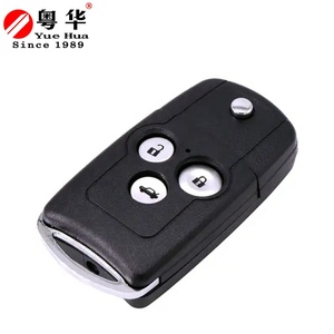 3 düğme Flip araba uzaktan anahtar kabuk Fob Transponder kapak Honda Acura Civic Accord caz CRV HRV anahtar kılıf konut yedek - Product Image 6