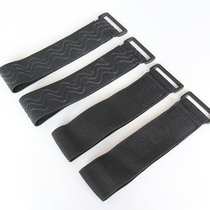 Reutilizable ajustable antideslizante logotipo personalizado hebilla de plástico gancho de silicona y lazos para cables correa elástica - Product Image 6