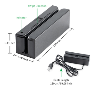 MSR100 kart okuyucu USB RS232 TTL arayüzü ile kolay programlanabilir küçük çip manyetik şerit kart okuyucu - Product Image 5