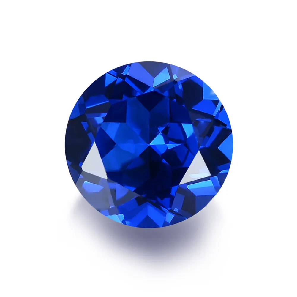 Заводская цена 1,0 ~ 3,0 мм #113 синие синтетические драгоценные камни круглая машина резка синтетический шпинель камень для ювелирных изделий