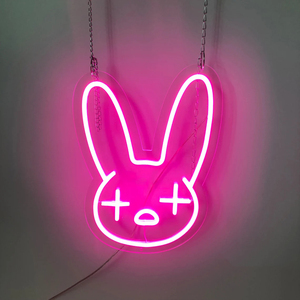 Özel Neon işaret tavşan uzaktan kumanda kötü Bunny neon işık dekor çocuk doğum günü noel kişiselleştirilmiş hediye pembe parti olay için - Product Image 4