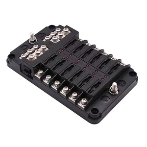 12V 32VヒューズホルダーパネルLED付き12ウェイヒューズブロックボックス - Product Image 1