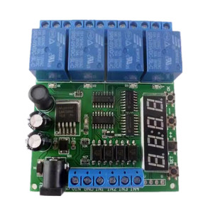 タイミングループインターロックセルフロック用DC12V4チャンネル多機能サイクル遅延タイマーリレーモジュール