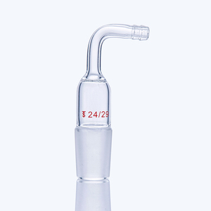 Laboratuvar cam düz tip vakum adaptörü konnektörü ile iki 2 yollu düz delik cam PTFE Stopcock - Product Image 5