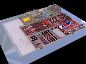 Công viên bạt lò xo trong nhà theo chủ đề không gian rộng lớn với lâu đài phiêu lưu đa cấp, khóa học Ninja & trượt tuyết khô - Product Image 5