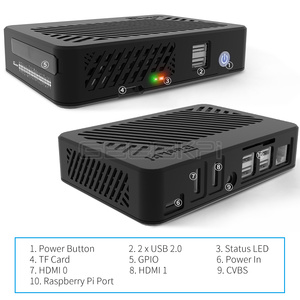 DeskPi Lite Raspberry Pi 4 Gehäuse-Mit Netzschalter/Kühlkörper mit PWM-Lüfter/Dual Full-Size für Raspberry Pi 4B - Product Image 4
