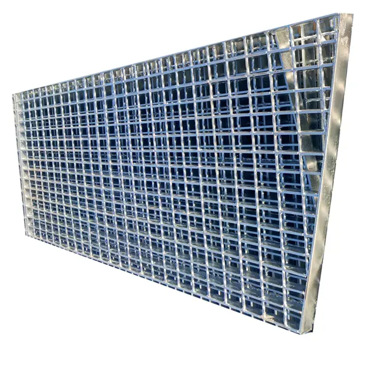 Grille en acier, matériau de Construction métallique grille en acier, couverture de grille de drainage de Trench galvanisée à chaud pour la Construction