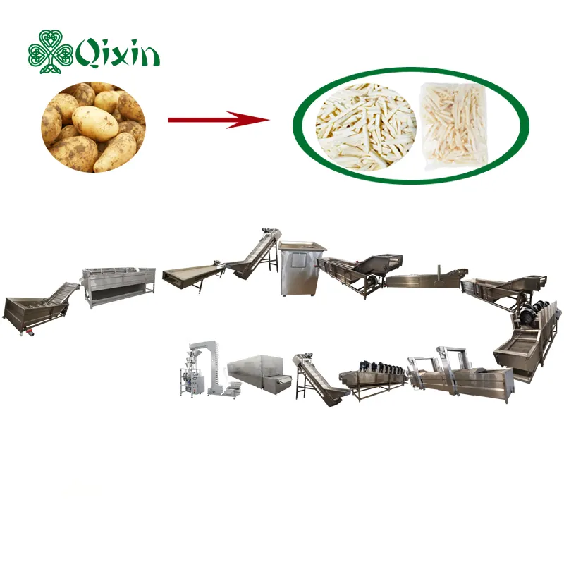 Machines de fabrication de chips surgelées à petite échelle/ligne de traitement de bâtonnets de pommes de terre surgelées/équipement de production de frites surgelées