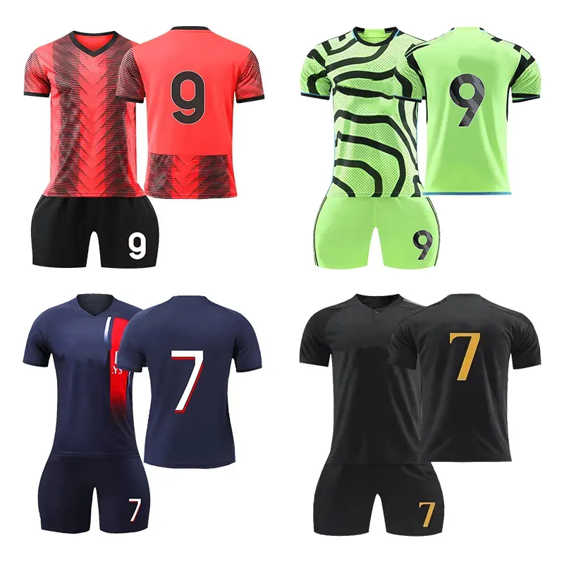 23-24 Nuevas llegadas Ropa de fútbol de alta calidad Nueva camiseta de fútbol del Club de los hombres Uniforme Fan Football kits set Home away