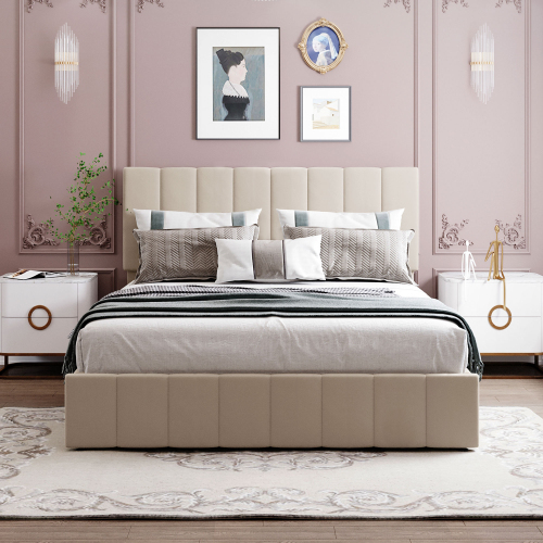 Beige + Upholstered