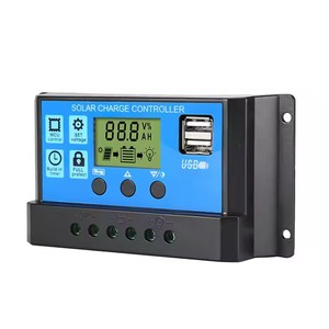 ESG 12V/24V Auto 10AH 70LCD Mppt panel solar batería PWM carga Controlador Solar manual PWM controlador de carga solar - Product Image 2