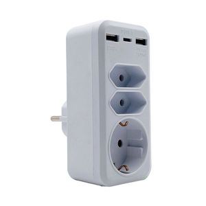 Enchufe de pared multifunción estándar europeo con adaptador USB Enchufe de toma de corriente múltiple con adaptador de viaje Usb Enchufe DE LA UE de Alemania - Product Image 4