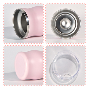 Tùy chỉnh bề mặt nhựa 5oz Yerba Mate cup siingle tường thép không gỉ cong cơ thể với PP bề mặt da và rơm - Product Image 5