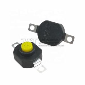 YOINNOVATI2ピン水平懐中電灯ボタンスイッチ1412-KDセルフロックON-OFFSPST黄色のプッシュボタン1.5A250VAC