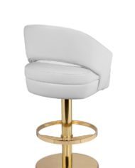 Ghế Quầy <span class=keywords><strong>Bar</strong></span> Hiện Đại Ghế Cao Kim Loại Màu Vàng Trang Chủ Ghế Da Cao Cấp Kiểu Bắc Âu Có Tựa Lưng - Product Image 2