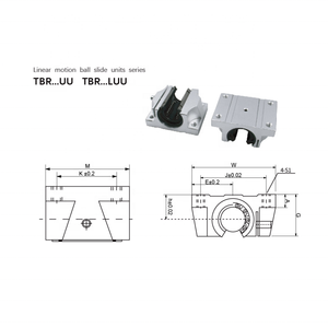 TBR30 TBR25 TBR20 TBR16UU直线滑块直线导轨TBR20 TBR导轨直线运动轴承 - Product Image 5