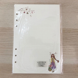 A5 6 raccoglitore ad anelli foglie sciolte taccuino foresta ragazza colorata pagine interne 40 pz/pacco - Product Image 3