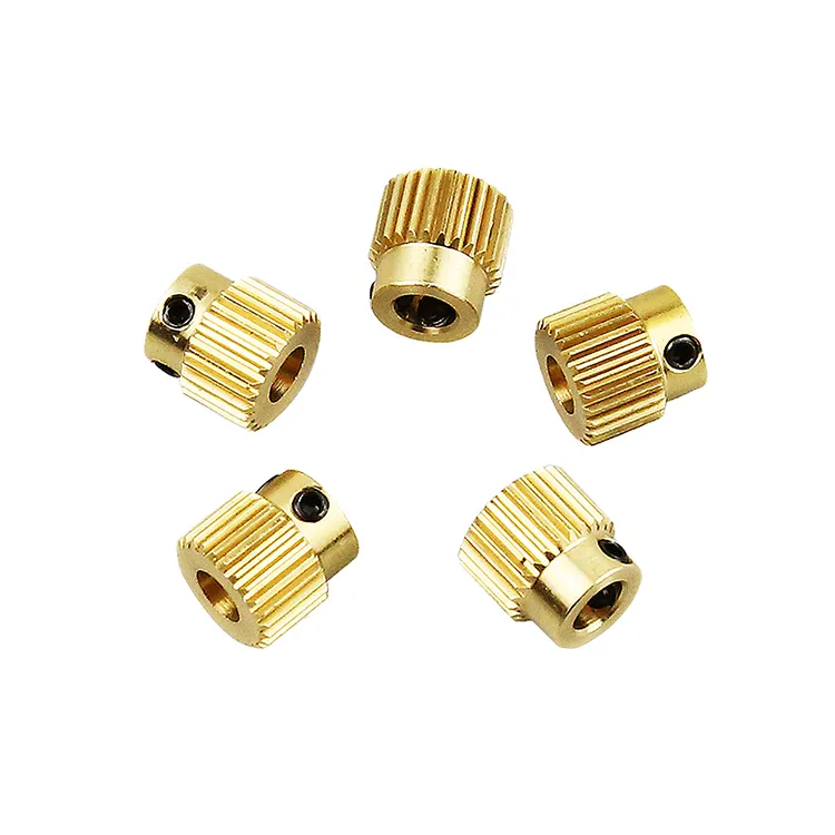 3D Printer Parts Extrusion Wheel Brass Wire Feed Wheel,26 Tooth Gear for Extruder Filaments