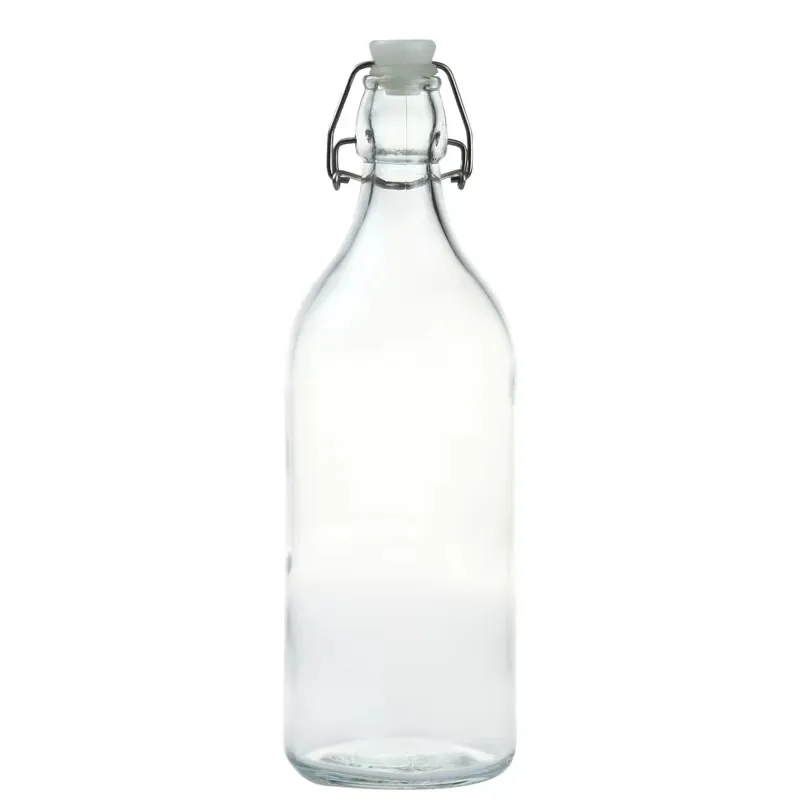 Swing Top-botellas de vidrio de 32oz / 1 litro con tapón, botellas de agua con tapa abatible