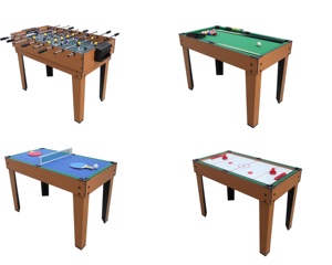4 Ft MDF Folding Pool <strong>Table</strong> Home Snooker and Sports <strong>Multi</strong>-<strong>Game</strong> <strong>Table</strong> <strong>with</strong> 4 in 1 <strong>Function</strong> - Product Image 1