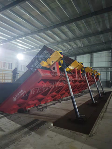 Kunden spezifischer großer LKW-Dumper 80-150T Hydraulische Entlade plattform Container Tilter Neuzustand Material transport ausrüstung - Product Image 6