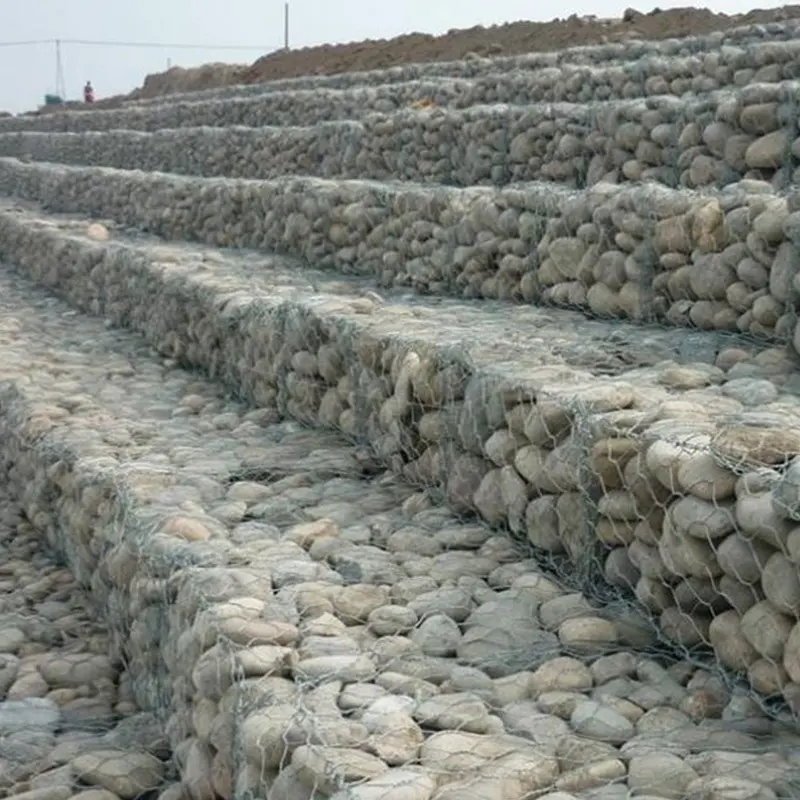 Cage en pierre mur de soutènement Gabion grillage panier galvanisé PVC enduit Gabion boîte Jordan 3x1x1m Gabion maille prix