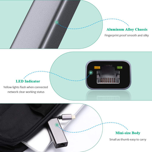 USB 3.1 <strong>Type</strong> C Gigabit Ethernet Adapter 10/100/1000 Mbps RJ45 Lan <strong>Network</strong> Card for Windows 10 Laptop External <strong>Computer</strong> - Product Image 5