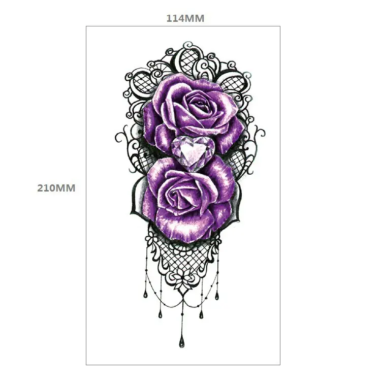 Fiori Sexy farfalla tatuaggi temporanei rose animali stile misto adesivi per Body Art impermeabili per donne ragazze bambini