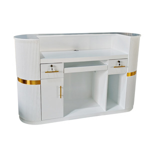 Nhà Máy bán hàng tùy chỉnh bằng gỗ nhỏ chần tiền mặt móng tay tiếp tân quầy lễ tân - Product Image 6