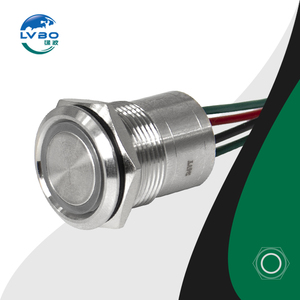 LVBO led in metallo interruttore a pulsante colore argento interruttore a pulsante impermeabile pulsante verso l'alto verso il basso - Product Image 1