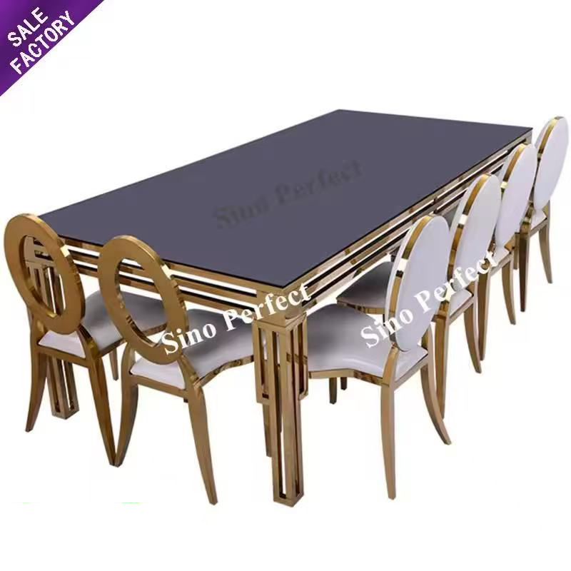 Table de mariage en acier inoxydable-5