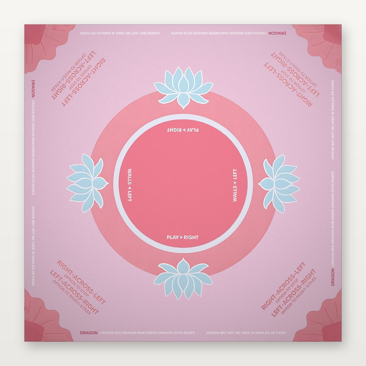 Tapis de Mahjong Lotus Rose