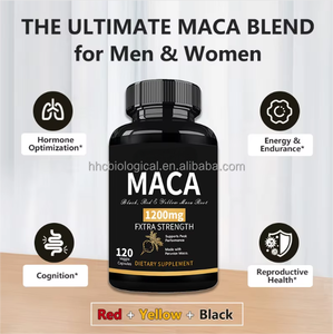 Hữu cơ peruvian Maca viên nang màu đỏ vàng và đen Maca pha trộn tăng cường năng lượng và độ bền cho nam giới - Product Image 3