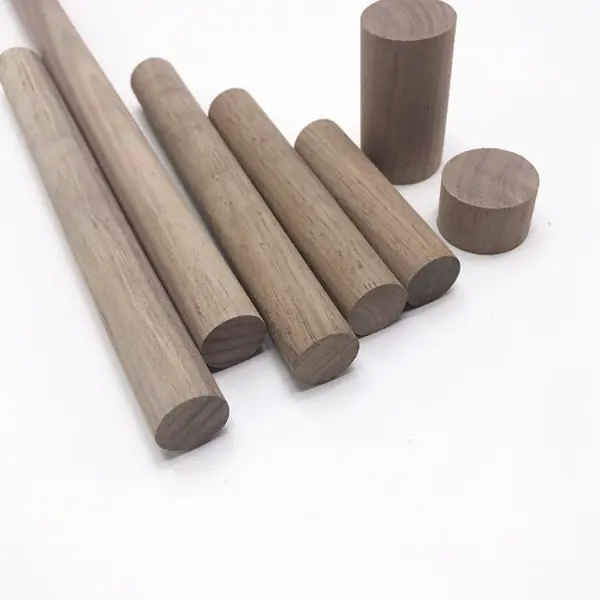 Haste de madeira para porca redonda, fonte personalizada de alta qualidade para varas artesanais