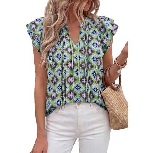 Fleur bleue verte