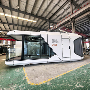 2025 Modern lüks dayanıklı prefabrik çelik yazlık Villa banyo mutfak daire için su geçirmez cep uzay kapsül evi