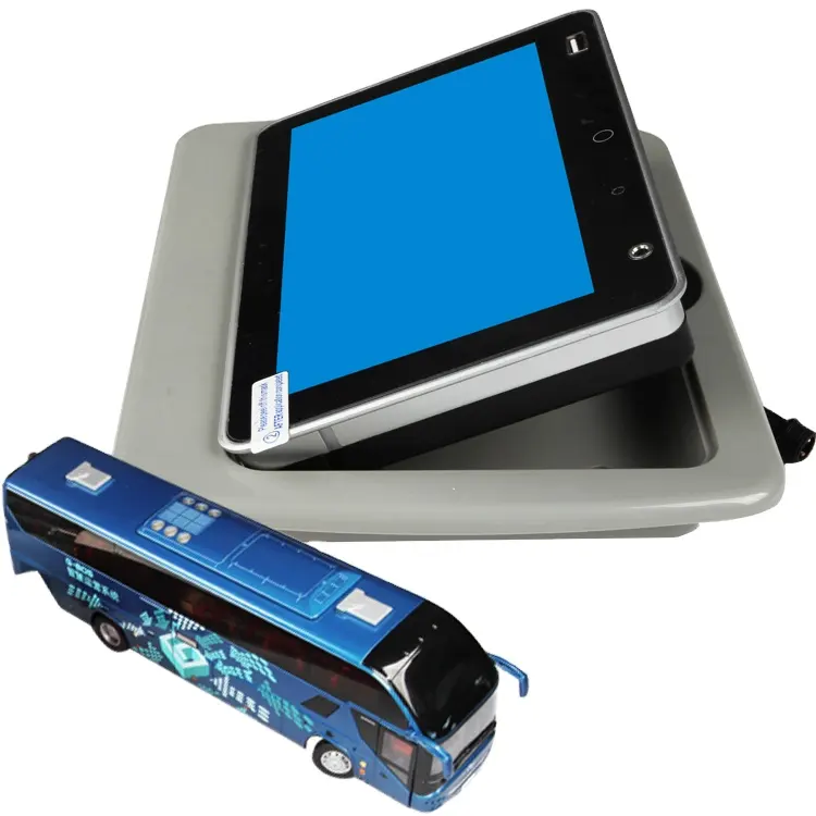 7 pulgadas asiento de autobús Terminal inteligente reproductor multimedia pantalla táctil video tarjeta SD 32GB y música/película/juego