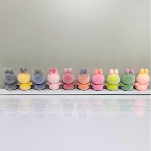 Mini Gradient Color Labubu Bear <strong>Plush</strong> Toy Handmade DIY Decoration Embroidered Vinyl Modified Doll Pendant for Stress Relief - Product Image 1