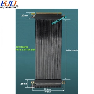 180 Độ Pci-E 5.0 16X Để X16 Gen5 Card Đồ Họa GPU Riser Cáp Mở Rộng 20Cm Cho A100 H100 Rtx5080 Rtx5090 Rx9070xt Rtx6000 - Product Image 3