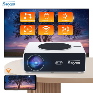 4k 28000 lümen projektör Everycom Q10W Max akıllı WIFI LCD Android HD led projektör 4k projektör ev sineması Video Projecteur - Product Image 1