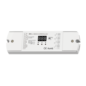 Skydance D4-L 4-канальный RDM DMX декодер постоянного напряжения DMX512 диммер Цифровой PWM DMX светодиодный контроллер 5A/CH 12-24VDC - Product Image 2