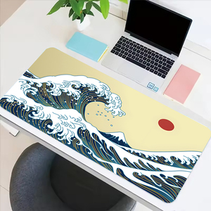 Gaming Mouse Pad <strong>Computer</strong> <strong>Keyboard</strong> Mouse Mat Soft Smooth Surface Anti-Slip Rubber Base XXL Mouse Pad 800 X 300 X 3 MM - Waves - Product Image 3
