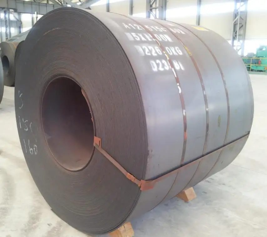 Prime quality hot rolled steel coil Q235 A36 SS400 SPHT-1 black low carbon steel sheet in coils