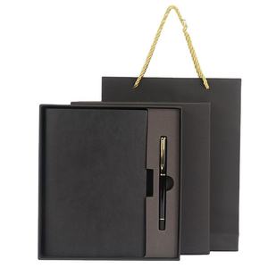 新款商务Pu皮革日记本礼品定制标志印刷设计笔记本带笔礼品套装 - Product Image 2