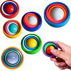 Fidget Spinnerストレスリリーフカラフルな指ジャイロ球ハンドフィジェットおもちゃ大人用Fidgetジャイロスコープ回転おもちゃ - Product Image 1